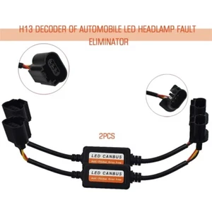 2x H13 9008 LED Headlight Canbus Decoder Anti-Flicker Resistor Relay Adapter - Picture 1 of 7