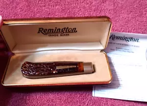 New Vintage 1982 Remington R1123 Bullet Trapper Folding Pocket Knife HAS CRACK - Picture 1 of 16
