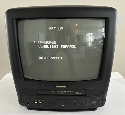 Symphonic TV Gaming Combo VCR CRT SSC139V Retro 13” TV Works VCR Does Not Work - Image 1 of 4