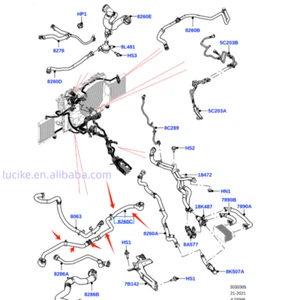 Suitable for Land Rover Discovery 5 13 Range Rover Sport Warm Air hose LR123061 - Imagen 1 de 1