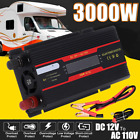 3000W Power Inverter DC 12V to AC 110V Car Sine Wave Solar Converter Dual USB