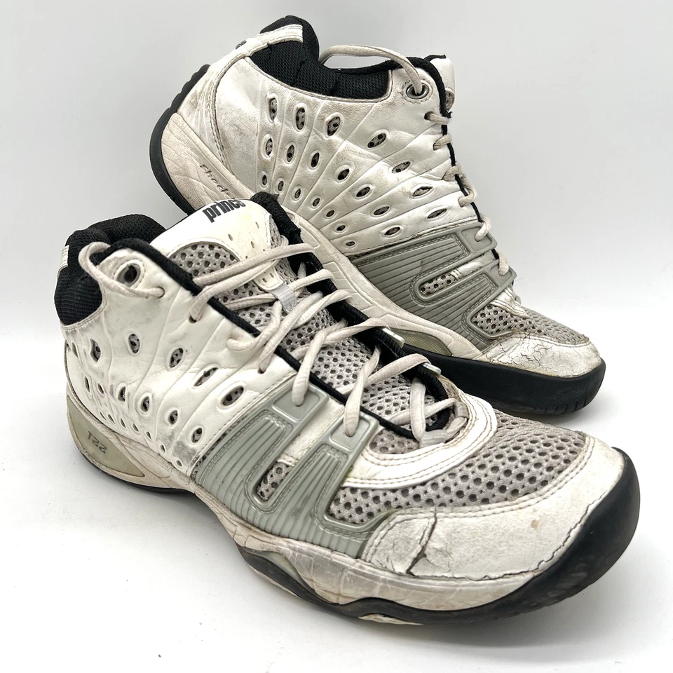 Prince t22 Mid Tennis Shoes - White & Dark Blue sz 10 (2) - Image 1 of 4