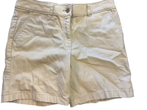 White House Black Market Women’s Shorts Size 4 Tan Beige 6” Inseam Zip 28/30” W - Picture 1 of 9