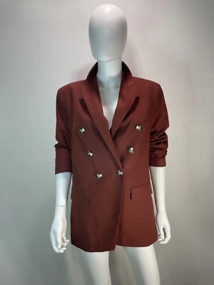 Mujer Nine West Doble Pecho Traje Blazer Novio Chaqueta, Óxido, Mediano Foto 1 de 4