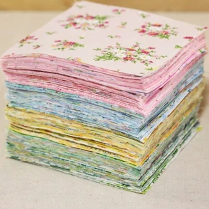 100 New Sewing Mixcolour Cotton Quilting Fabric Scraps Charm Squares DIY Craft - Picture 1 of 6