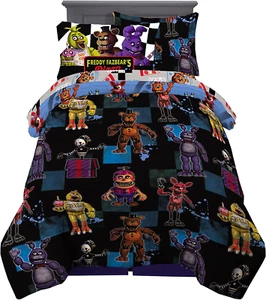 5 Piece Twin Size Five Nights at Freddy's Comforter and Sheet Set with Sham - Picture 1 of 12