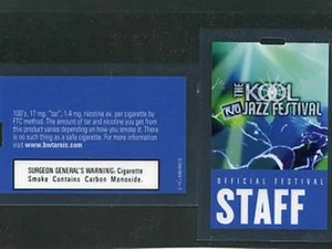 Kool Jazz Festival 1990's - Official Festival Staff backstage laminate pass - Picture 1 of 1
