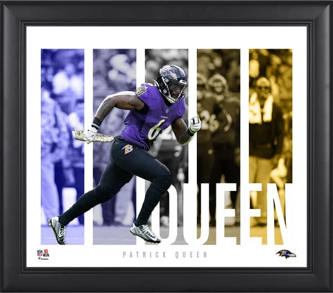 Patrick Queen Baltimore Ravens Framed 15" x 17" Player Panel Collage Cover