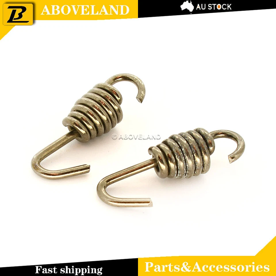 2X 38mm Exhaust Spring Pipe Header Muffler For KTM 400 MXC Racing 4T 2001 2002 - Image 1 of 1