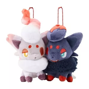 Pokemon Center Original Magnet Plüsch Schlüsselanhänger Zorua & Hisuian Zorua Japan - Bild 1 von 10