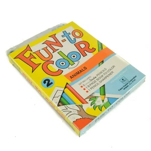 (Sealed) FABER CASTELL "Fun to Color" Vintage Pencil Coloring Book Animals  - Picture 1 of 8