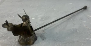 Vintage Silver Metal Angel Candle Snuffer Christmas Holidays Nostalgic Patina - Picture 1 of 7