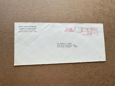 US University Meter Cover (66) +1981 Texas A&M University +Official Mail Meter - Image 1 of 3