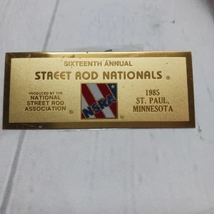 Vintage NSRA STREET ROD NATIONALS St. Paul MinDash Plakette Hot Rod Dekor 1985 16. - Bild 1 von 1