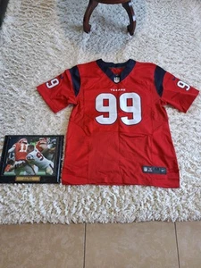 Mens Nike On Field Houston Texans JJ Watt Red Football Jersey Size 48 With Photo - Picture 1 of 18