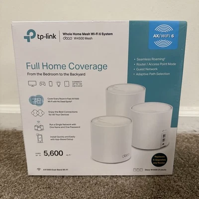 TP-Link W4500 Wi-Fi 6 Mesh Router System, Coverage up to  5,600 Sq. ft, 3 Pack - Image 1 of 4