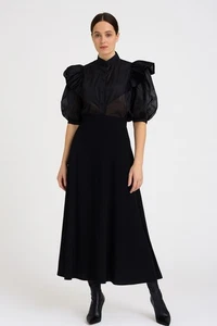 Camisa ESCADA by Margareta Ley 1980 rara 100 % seda mangas abullonadas/volantes - Imagen 1 de 7