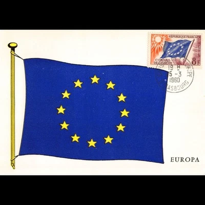 Carte maximum - n° S 17 - Conseil de l'Europe 8 f. - Photo 1/2