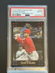 2019 Topps Transcendent VIP Party Shohei Ohtani Rookie #SO-2007 /50 PSA 8 - Picture 1 of 2