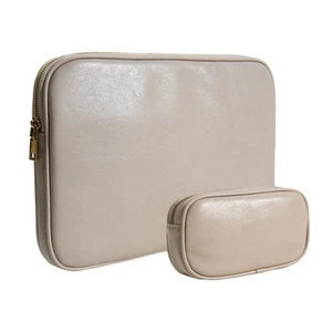 Housse rembourrée en cuir synthétique pour ordinateur portable 153" compatibl... - Photo 1/7