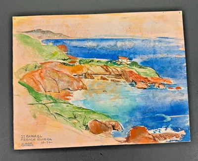 Оригинальная Картина-Святой Рафаэль Французская Ривьера-Мириам Сеятели Средиземноморье Франция - Изображение 1 из 4