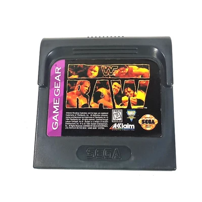 WWF Raw Sega Game Gear Video Game Cartridge Manual Wrestling Tested - Image 1 of 3
