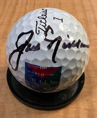 PGA Golf Great Jack Nicklaus Autographed Titleist 1 Hall of Fame Ball W/JSA LOA - Image 1 of 4