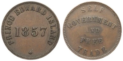 Prince Edward Island - 1 Penny Token 1857 - Self Government and Free Trade - Image 1 of 3