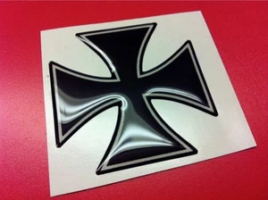 1 Adesivo Resinato Sticker 3D Harley Davidson Croce 5cm - Picture 1 of 1