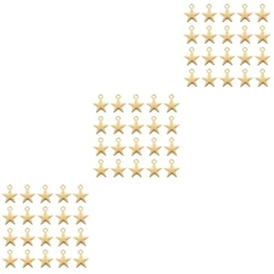 3 Count Pentagram Pendant Charms for Jewellery Making Star Shape Rivet - Picture 1 of 12