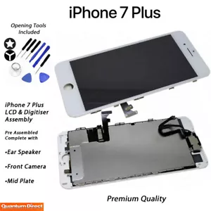 iPhone 7 Plus Retina LCD Digitiser Touch Screen Full Assembly with Parts WHITE - Picture 1 of 5