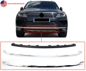 for 2015- 17 Touareg front bumper lower upper strip center molding trim 3pc set - Picture 1 of 7