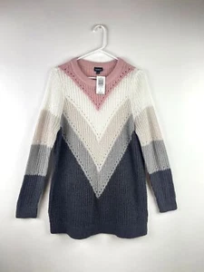 Suéter Pointelle a Rayas Chevron Bloques de Color Nuevo con Etiquetas $60 Torrid Talla Grande/12 - Imagen 1 de 6