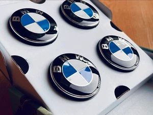 BMW FLOATING 68mm Wheel Center Caps Set of 4 - #1 US Seller! - Bild 1 von 5