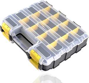Double Side Tool Box Organizer, Hardware Storage Box, Portable Small Parts Organ - Picture 1 of 8