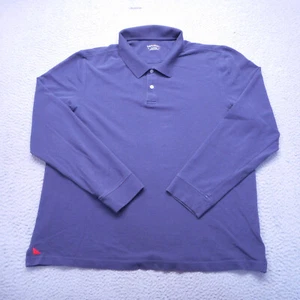 Camisa polo Untuckit para hombre extra grande azul manga larga Pima algodón Aviñón - Imagen 1 de 10
