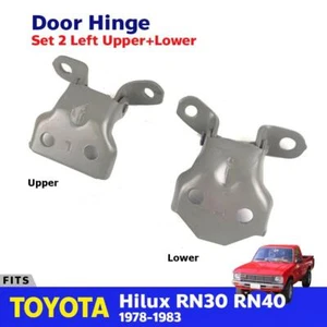 Door Hinge Upper Lower LH Set 2 Fits Toyota Hilux RN30 RN40 Pickup 1978-83 PU07 - Picture 1 of 7