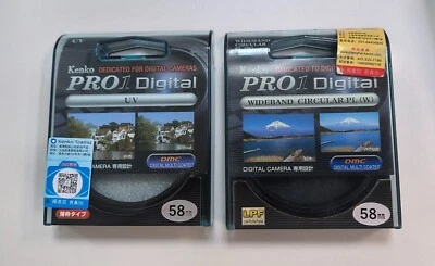 58mm Kenko PRO1 Digital Filter kit- C-PL CPL + UV  Made in Japan 58 mm - Image 1 of 4
