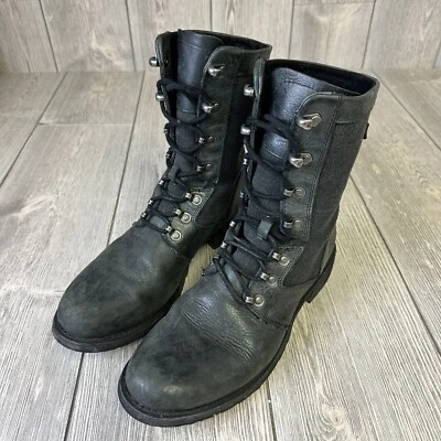 Botas Durango para mujer talla 10 pizarra estilo motociclista zapatos de cuero de lona con cordones Foto 1 de 4