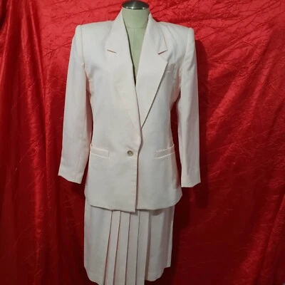 Винтажный Sasson дизайнер 2 шт юбка Blazer розовый костюм 8 - Изображение 1 из 4