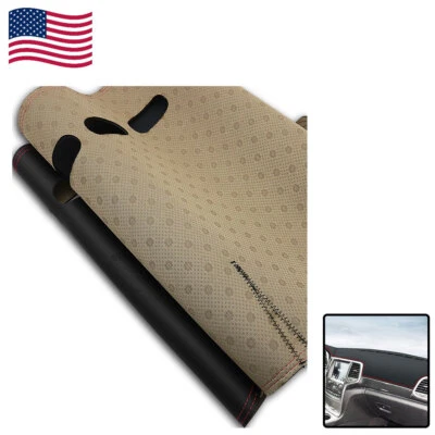 Almohadilla de cuero parasol de coche tablero de instrumentos alfombrilla roja para Jeep Grand Cherokee 2011-2017  Foto 1 de 4