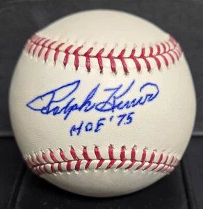 Ralph Kiner autographed Baseball inscribed HOF 75 ROMLB Pirates NY Mets AW COA - Picture 1 of 3