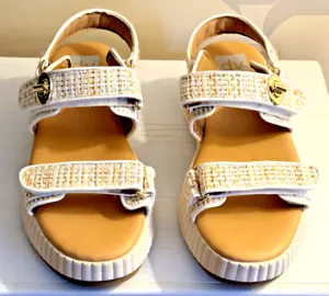 Pastel Multi Raffia Dolce Vita Platform Sandals "Folley" Sorbet 8M NWOB $125 RTL - Picture 1 of 6