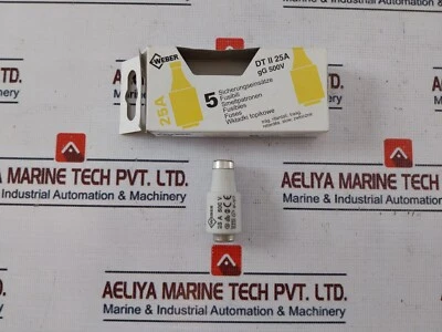 Lot of 5X WEBER 25A 500V Bottle Fuse GL/GG - Image 1 of 4