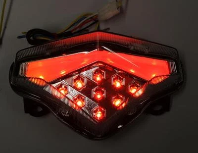 Integrated LED Turn Signal Lights Kawasaki ER6 ER6N F 2012 2013 2014 2015 Smoked - Image 1 of 3