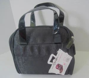 Caboodles Cosmetic Makeup Travel Bag Organizer Black Pink Interior NWT - Picture 1 of 12