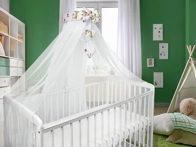 Canopy Holder Pole Bar Drape Mosquito Net with Ribbon COTBED/ COT  SquirrelsDrem - Image 1 of 3