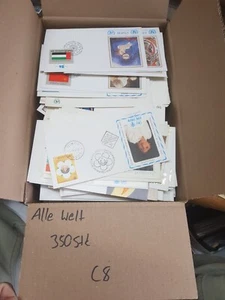 Fosa de recibos 350 FDCS cartas de primer día cartas recibos todo el mundo C8 - Imagen 1 de 4