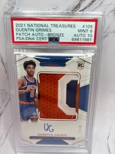2021 Quentin Grimes National Treasures Bronze RPA /49 PSA 9 Rookie Patch Auto RC - Picture 1 of 2