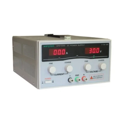 KPS1530D Adjustable LED Dual Display Switching DC Power Supply 15V/30A - Image 1 of 4